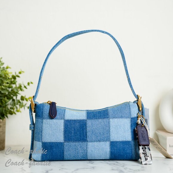 Coach Coachtopia Alter/Ego Small Slouchy Shoulder Bag In Upcrafted Cotton CDT10 - Picture 5 of 16